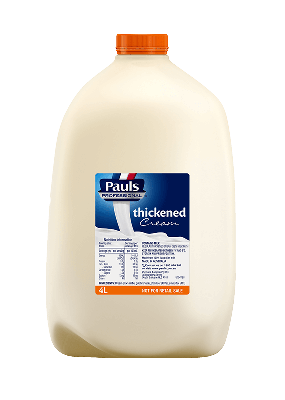 Thickened Cream 4L  Pauls Export Website